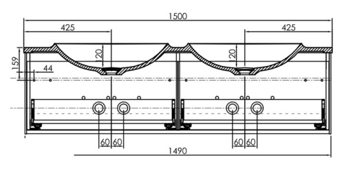 Тумба подвесная Kolpa-san Pandora OUP 150 White matt 514170