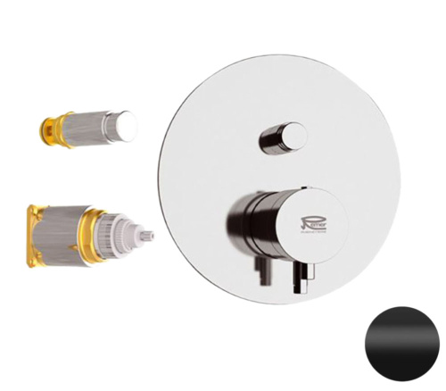 Смеситель для душа Remer Elegance NT09KBNO, черный матовый