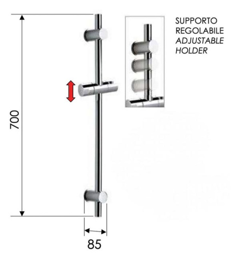 Душевая стойка 70 см Remer 317G