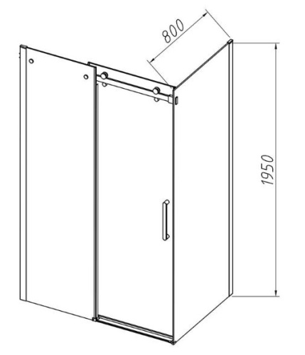 Душевой уголок Vincea Como-N VSR-4CN8012CLB