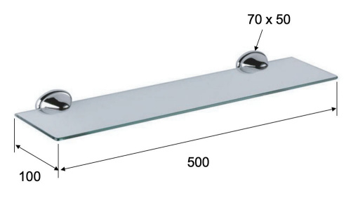 Полка 50 см Remer NV20CR