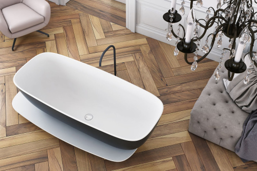 Ванна из искусственного камня Kolpa-San Milo FS 174x75 Black