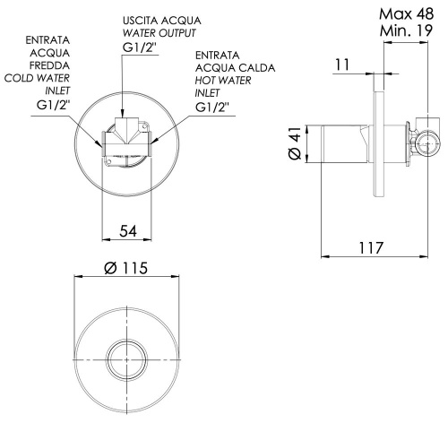 Смеситель для душа Daniel Trilogy TG60215