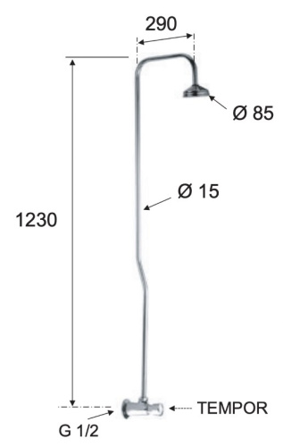 Кран порционный для душа Remer Tempor TE53329EX351