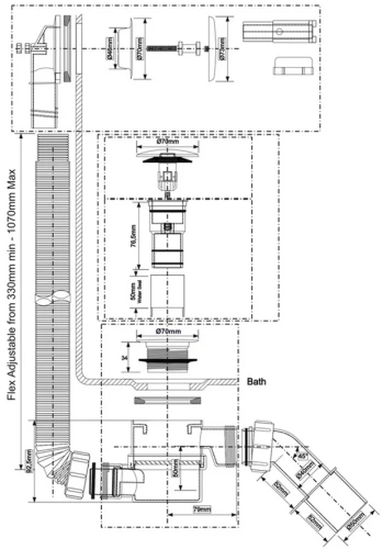 Сифон для ванны McAlpine HC2600CL