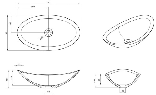 Умывальник Knief Charm Shape Pyrit 70204030
