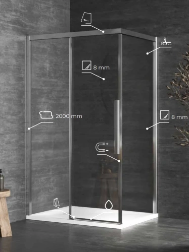 Душевой уголок Kolpa-San Libra DW 100X100-L silver brill transparent 516840