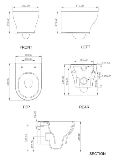 Унитаз подвесной GSG Ceramic Design Speed SPWCSO000