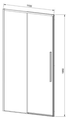 Душевая дверь Vincea Slim-N VDS-4SN110CLGM