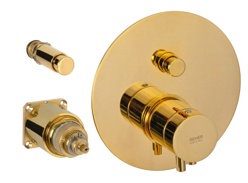 Смеситель для душа Remer Elegance NT09KBDO, золото глянцевое