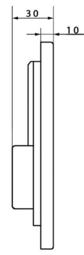 Кнопка для инсталляции Caprigo DEW Steel матовое золото DS001-oro