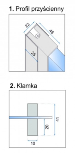 Душевая дверь Rea Fold Modul 120 K7437