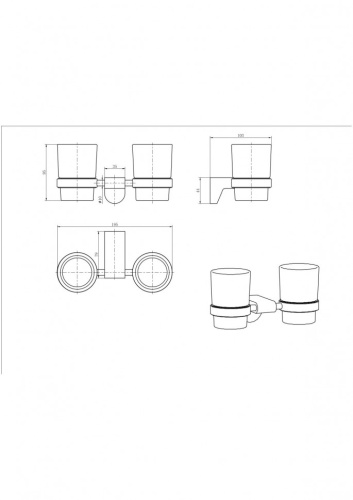 Стакан двойной CeramaLux Neo 51003