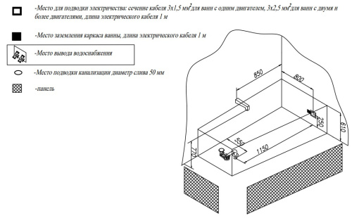 Ванна акриловая Kolpa-San Beatrice 170x110 L