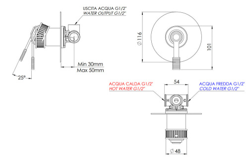 Смеситель для душа Remer Atelier AL30L