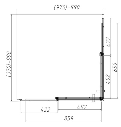 Душевой уголок Vincea Dice VSS-4D100CL