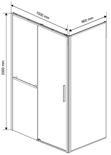 Душевой уголок Vincea Slim Soft VSR-1SS9015CLGM