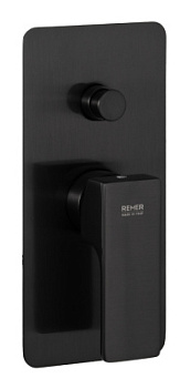 Смеситель для душа Remer Absolute AU09KBCFP, чёрный брашированный хром