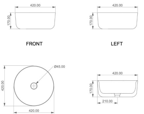 Умывальник GSG Ceramic Design Hit! HILAVRO42000