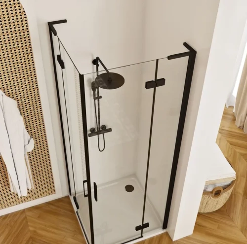 Душевой уголок Rea Hugo Double black 80x80 K6600