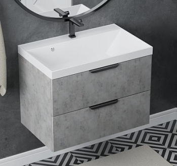 Тумба подвесная Vela Мира 80П под Classica (Бетон Чикаго) TU63175