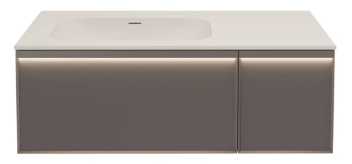 Тумба подвесная Vincea Elise VMC-4EL100MG-L серый матовый