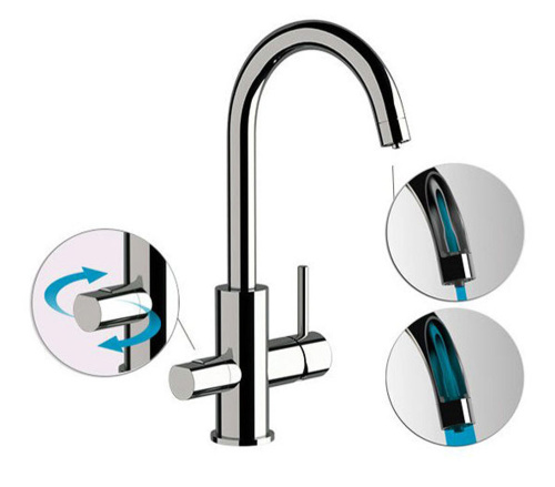 Смеситель для кухни Remer X Style N792DWCFP, черный брашированный хром