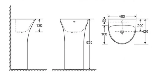 Умывальник CeramaLux G-307