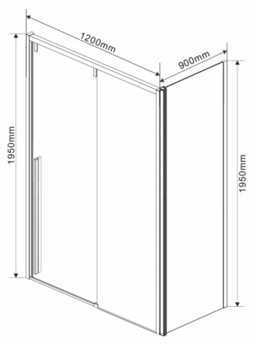 Душевой уголок Vincea Lugano VSR-1L9012CLB-1