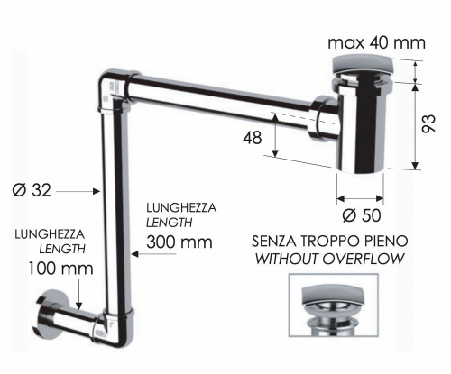 Сифон с донным клапаном Remer 984S