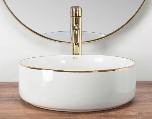 Умывальник Rea Sami Gold Edge U6758