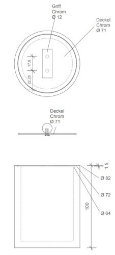 Контейнер с крышкой Decor Walther Stone DMD S 0971264