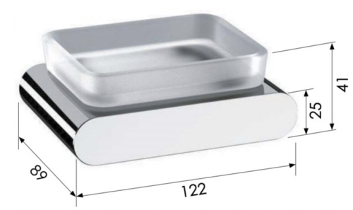 Мыльница Remer Lounge LN10NP, никель брашированный