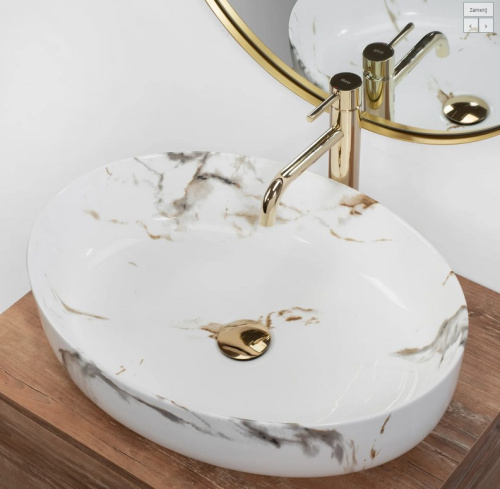 Умывальник Rea Queen Carrara Shiny U1232