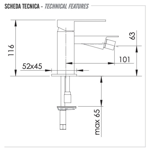 Смеситель для биде Remer Q-Design QD21