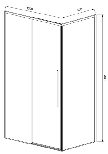Душевой уголок Vincea Slim-N VSR-4SN8013CLGM