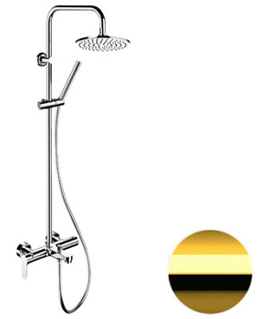 Душевая система Remer Class Line L34X7MMM20DO, золото глянцевое