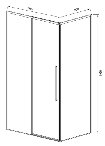 Душевой уголок Vincea Slim-N VSR-4SN9014CLG
