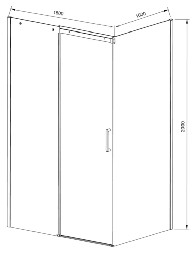 Душевой уголок Vincea Dice VSR-4D1016CLB