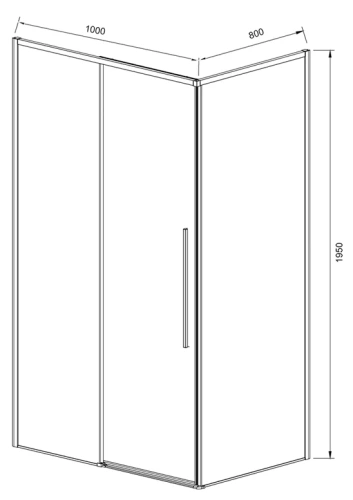 Душевой уголок Vincea Slim-N VSR-4SN8010CL