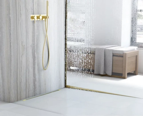 Душевой трап Rea Neo Ultra Slim Pro gold matt 800 G9805