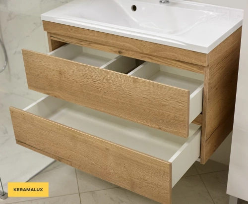 Тумба подвесная Vela Каскад Дуб Галифакс 80П под Milen TU27149