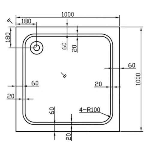 Душевой поддон Vincea VST-2AS-1010