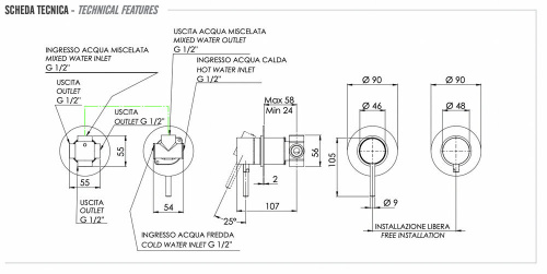 Душевая система Remer X Style X96D3SETNO, черный матовый