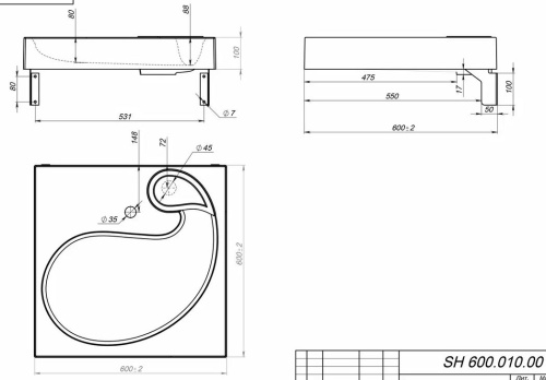 Умывальник Versalia Sheffield 60 BM