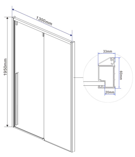 Душевая дверь Vincea Lugano VDS-1L130CL-1