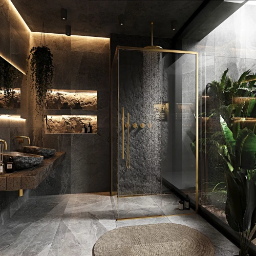 Душевой уголок Rea Solar Brush Gold 120x90 K9511