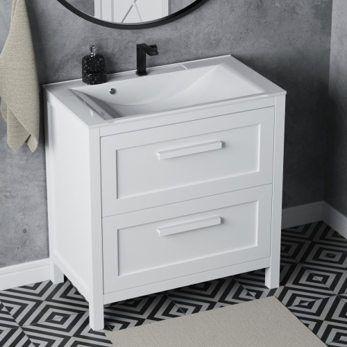 Тумба напольная Vela Фаворит массив 80Н (белый) под Milen TU69203