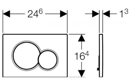 Кнопка смыва Geberit SIGMA 01 115.770.DW.5 черный матовый