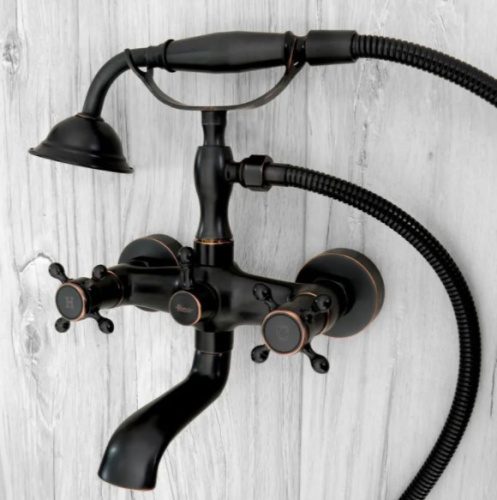 Смеситель для ванны Rea Retro Old Black B0224